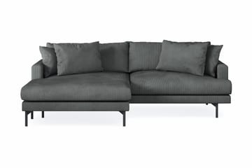 Menard 4-seters Venstrevendt L-formet Divansofa i Manchester - Grå - Møbler - Sofaer - Sofaer med sjeselong - 4 seters sofa med divan