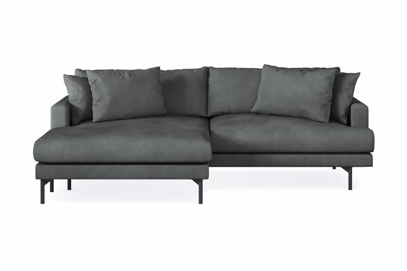 Menard 4-seters Venstrevendt L-formet Divansofa i Manchester - Grå - Møbler - Sofaer - Sofaer med sjeselong - 4 seters sofa med divan