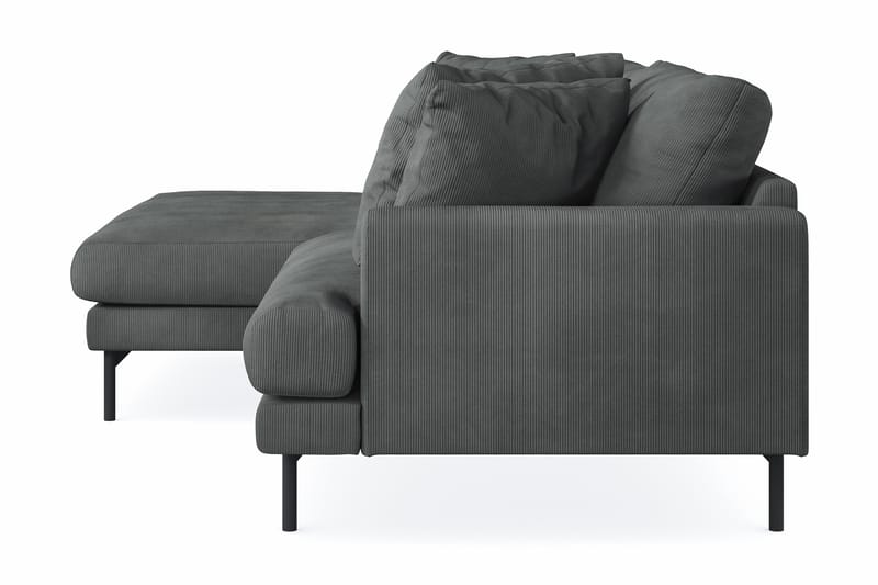 Menard 4-seters Venstrevendt L-formet Divansofa i Manchester - Grå - Møbler - Sofaer - Sofaer med sjeselong - 4 seters sofa med divan