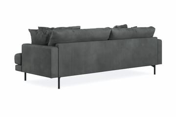 Menard 4-seters Venstrevendt L-formet Divansofa i Manchester - Grå - Møbler - Sofaer - Sofaer med sjeselong - 4 seters sofa med divan