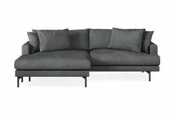 Menard 4-seters Venstrevendt L-formet Divansofa i Manchester - Grå - Møbler - Sofaer - Sofaer med sjeselong - 4 seters sofa med divan