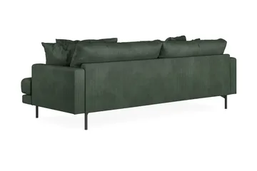 Menard 4-seters Venstrevendt L-formet Divansofa i Manchester - Grønn - Møbler - Sofaer - Sofaer med sjeselong - 4 seters sofa med divan