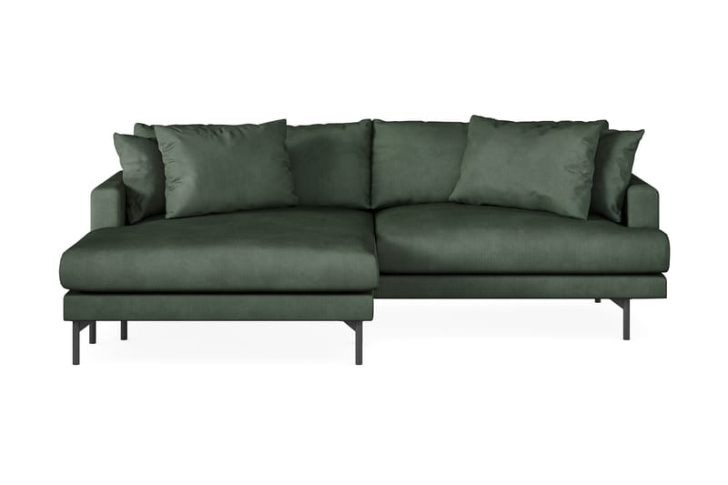 Menard 4-seters Venstrevendt L-formet Divansofa i Manchester - Grønn - Møbler - Sofaer - Sofaer med sjeselong - 4 seters sofa med divan