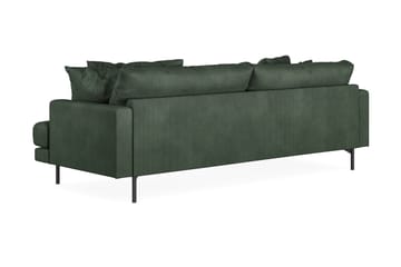 Menard 4-seters Venstrevendt L-formet Divansofa i Manchester - Grønn - Møbler - Sofaer - Sofaer med sjeselong - 4 seters sofa med divan