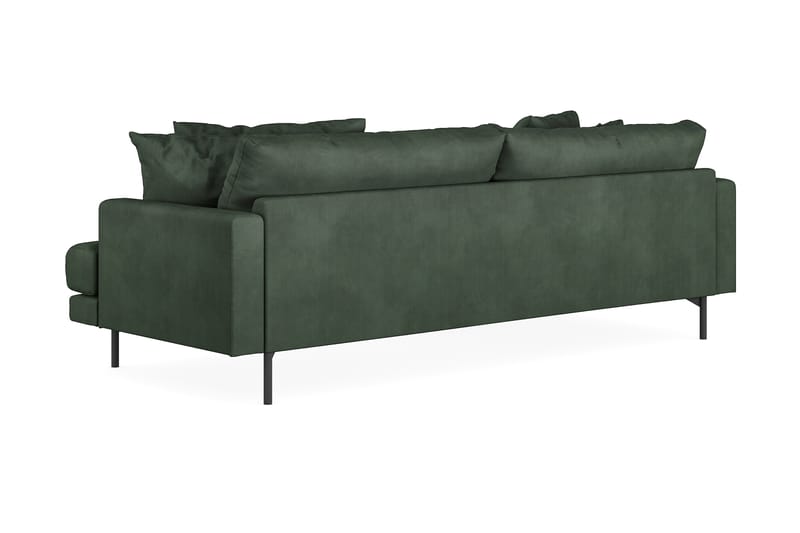 Menard 4-seters Venstrevendt L-formet Divansofa i Manchester - Grønn - Møbler - Sofaer - Sofaer med sjeselong - 4 seters sofa med divan