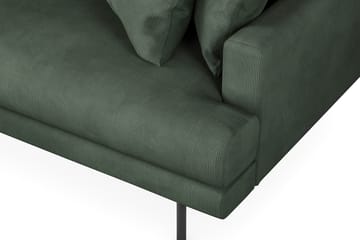 Menard 4-seters Venstrevendt L-formet Divansofa i Manchester - Grønn - Møbler - Sofaer - Sofaer med sjeselong - 4 seters sofa med divan