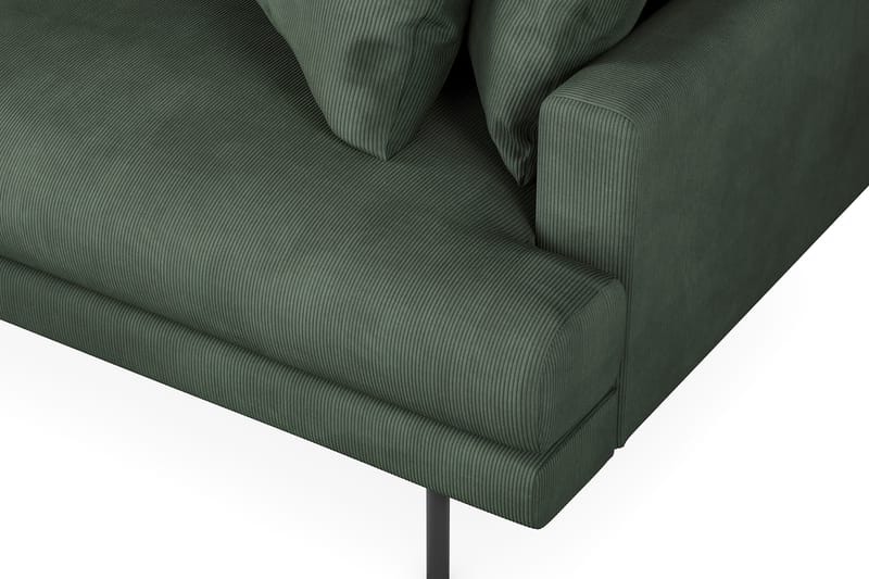 Menard 4-seters Venstrevendt L-formet Divansofa i Manchester - Grønn - Møbler - Sofaer - Sofaer med sjeselong - 4 seters sofa med divan