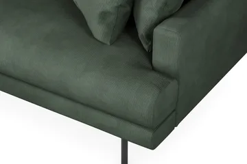 Menard 4-seters Venstrevendt L-formet Divansofa i Manchester - Grønn - Møbler - Sofaer - Sofaer med sjeselong - 4 seters sofa med divan