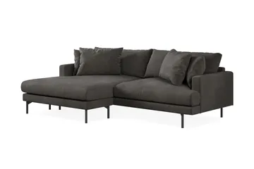 Menard 4-seters Venstrevendt L-formet Divansofa i Manchester - Mørk grå - Møbler - Sofaer - Sofaer med sjeselong - 4 seters sofa med divan