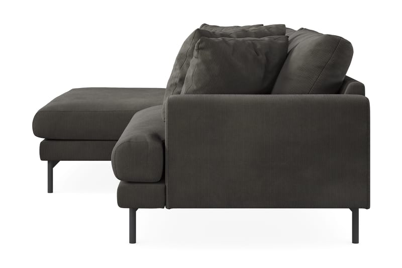 Menard 4-seters Venstrevendt L-formet Divansofa i Manchester - Mørk grå - Møbler - Sofaer - Sofaer med sjeselong - 4 seters sofa med divan