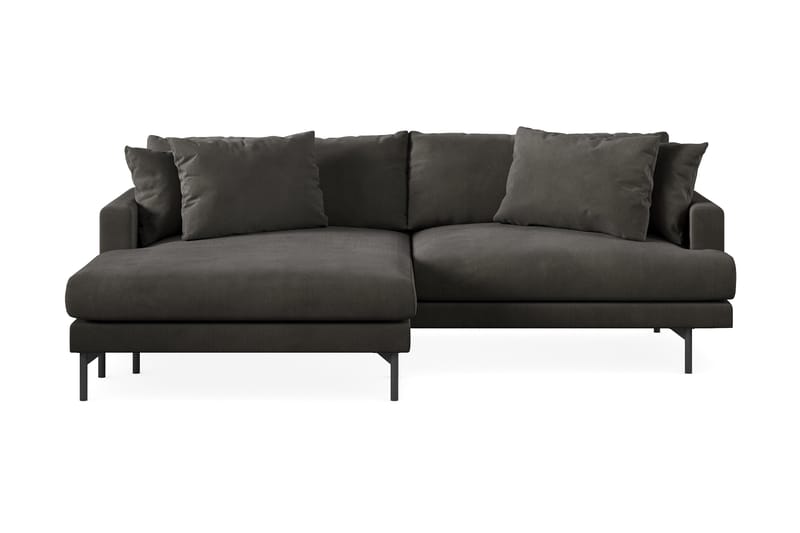 Menard 4-seters Venstrevendt L-formet Divansofa i Manchester - Mørk grå - Møbler - Sofaer - Sofaer med sjeselong - 4 seters sofa med divan