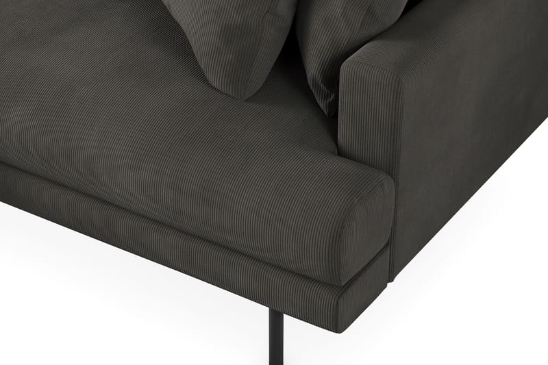 Menard 4-seters Venstrevendt L-formet Divansofa i Manchester - Mørk grå - Møbler - Sofaer - Sofaer med sjeselong - 4 seters sofa med divan