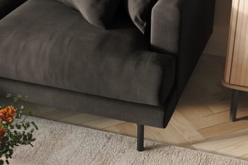 Menard 4-seters Venstrevendt L-formet Divansofa i Manchester - Mørk grå - Møbler - Sofaer - Sofaer med sjeselong - 4 seters sofa med divan