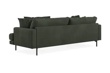 Menard 4-seters Venstrevendt L-formet Divansofa i Manchester - Mørk grønn - Møbler - Sofaer - Sofaer med sjeselong - 4 seters sofa med divan