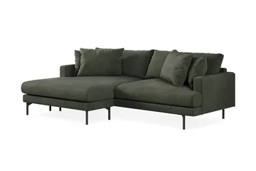 Menard 4-seters Venstrevendt L-formet Divansofa i Manchester - Mørk grønn - Møbler - Sofaer - Sofaer med sjeselong - 4 seters sofa med divan