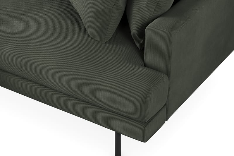 Menard 4-seters Venstrevendt L-formet Divansofa i Manchester - Mørk grønn - Møbler - Sofaer - Sofaer med sjeselong - 4 seters sofa med divan