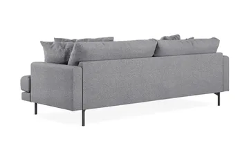 Menard 4-seters Venstrevendt L-formet Divansofa i Stoff - Grå - Møbler - Sofaer - Sofaer med sjeselong - 4 seters sofa med divan