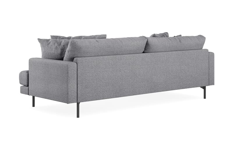 Menard 4-seters Venstrevendt L-formet Divansofa i Stoff - Grå - Møbler - Sofaer - Sofaer med sjeselong - 4 seters sofa med divan