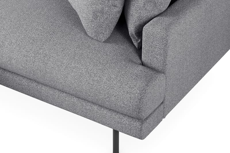 Menard 4-seters Venstrevendt L-formet Divansofa i Stoff - Grå - Møbler - Sofaer - Sofaer med sjeselong - 4 seters sofa med divan