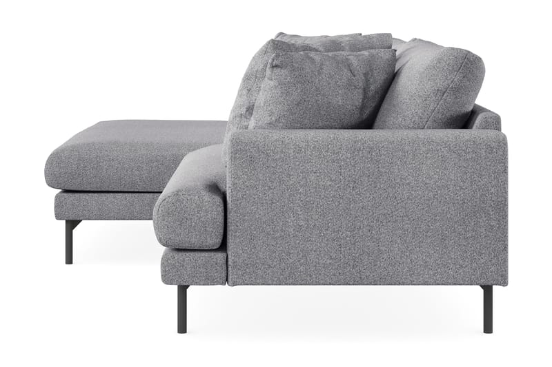 Menard 4-seters Venstrevendt L-formet Divansofa i Stoff - Grå - Møbler - Sofaer - Sofaer med sjeselong - 4 seters sofa med divan