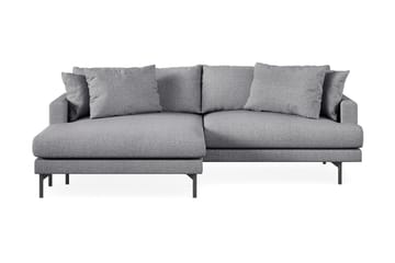 Menard 4-seters Venstrevendt L-formet Divansofa i Stoff - Grå - Møbler - Sofaer - Sofaer med sjeselong - 4 seters sofa med divan