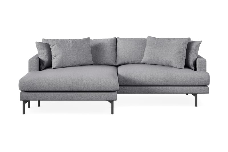 Menard 4-seters Venstrevendt L-formet Divansofa i Stoff - Grå - Møbler - Sofaer - Sofaer med sjeselong - 4 seters sofa med divan