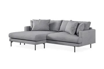 Menard 4-seters Venstrevendt L-formet Divansofa i Stoff - Grå - Møbler - Sofaer - Sofaer med sjeselong - 4 seters sofa med divan