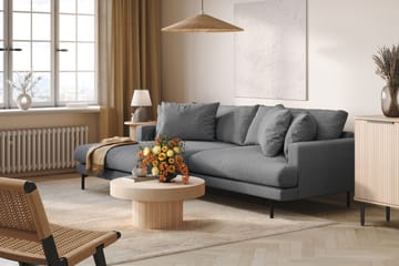 Menard 4-seters Venstrevendt L-formet Divansofa i Stoff - Mørk grå - Møbler - Sofaer - Sofaer med sjeselong - 4 seters sofa med divan