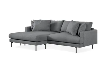 Menard 4-seters Venstrevendt L-formet Divansofa i Stoff - Mørk grå - Møbler - Sofaer - Sofaer med sjeselong - 4 seters sofa med divan