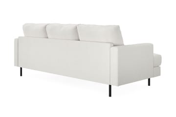Menard Compact 3-seters Høyrevendt L-formet Divansofa i Bouclé - Hvit - Møbler - Sofaer - Sofaer med sjeselong - 3 seters sofa med divan