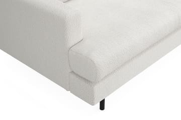 Menard Compact 3-seters Høyrevendt L-formet Divansofa i Bouclé - Hvit - Møbler - Sofaer - Sofaer med sjeselong - 3 seters sofa med divan