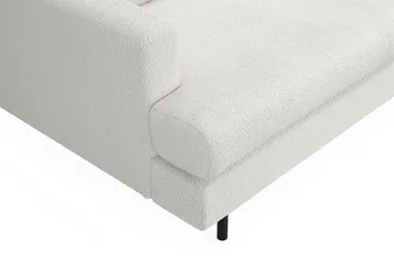 Menard Compact 3-seters Høyrevendt L-formet Divansofa i Bouclé - Hvit - Møbler - Sofaer - Sofaer med sjeselong - 3 seters sofa med divan