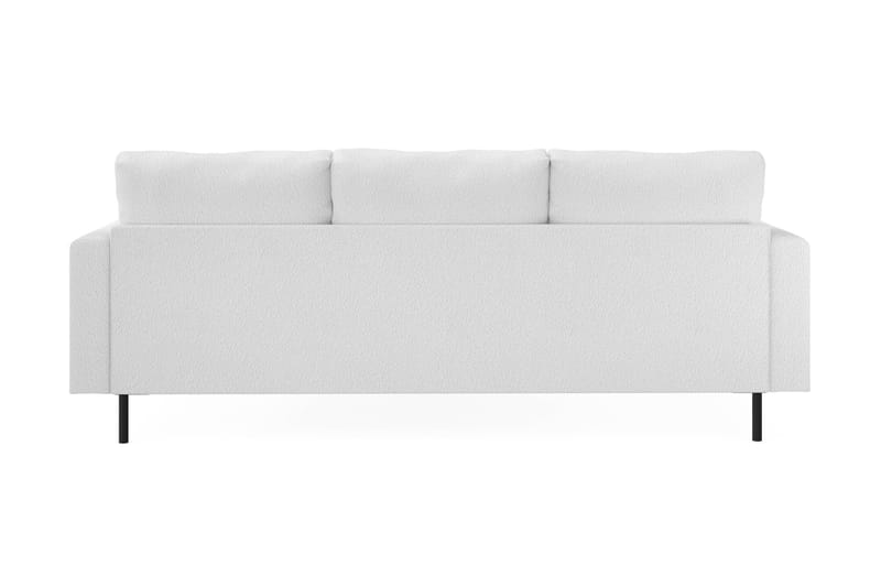 Menard Compact 3-seters Høyrevendt L-formet Divansofa i Bouclé - Hvit - Møbler - Sofaer - Sofaer med sjeselong - 3 seters sofa med divan