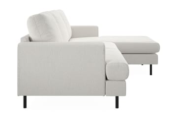 Menard Compact 3-seters Høyrevendt L-formet Divansofa i Bouclé - Hvit - Møbler - Sofaer - Sofaer med sjeselong - 3 seters sofa med divan