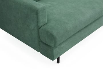 Menard Compact 3-seters Høyrevendt L-formet Divansofa i Fløyel - Mørk grønn - Møbler - Sofaer - Sofaer med sjeselong - 3 seters sofa med divan