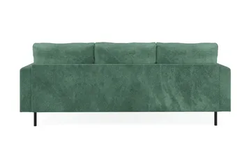 Menard Compact 3-seters Høyrevendt L-formet Divansofa i Fløyel - Mørk grønn - Møbler - Sofaer - Sofaer med sjeselong - 3 seters sofa med divan