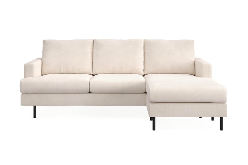 Menard Compact 3-seters Høyrevendt L-formet Divansofa i Manchester - Beige - Møbler - Sofaer - Sofaer med sjeselong - 3 seters sofa med divan