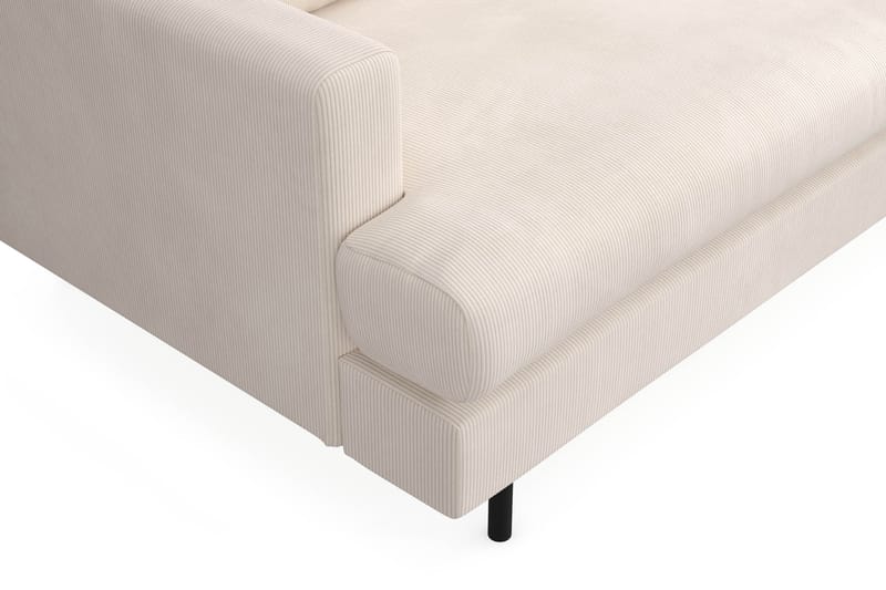 Menard Compact 3-seters Høyrevendt L-formet Divansofa i Manchester - Beige - Møbler - Sofaer - Sofaer med sjeselong - 3 seters sofa med divan
