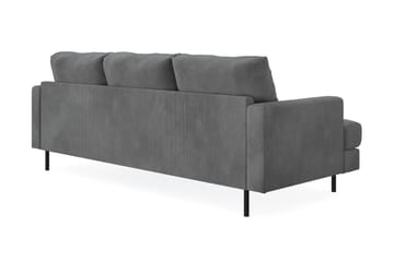 Menard Compact 3-seters Høyrevendt L-formet Divansofa i Manchester - Grå - Møbler - Sofaer - Sofaer med sjeselong - 3 seters sofa med divan