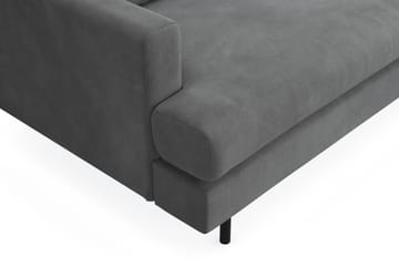Menard Compact 3-seters Høyrevendt L-formet Divansofa i Manchester - Grå - Møbler - Sofaer - Sofaer med sjeselong - 3 seters sofa med divan