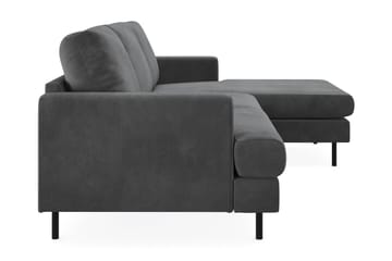 Menard Compact 3-seters Høyrevendt L-formet Divansofa i Manchester - Grå - Møbler - Sofaer - Sofaer med sjeselong - 3 seters sofa med divan