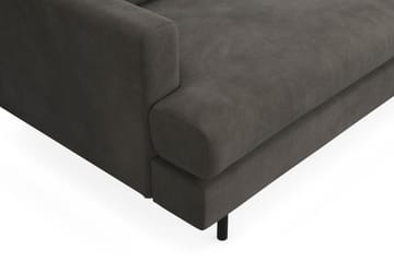 Menard Compact 3-seters Høyrevendt L-formet Divansofa i Manchester - Mørk grå - Møbler - Sofaer - Sofaer med sjeselong - 3 seters sofa med divan