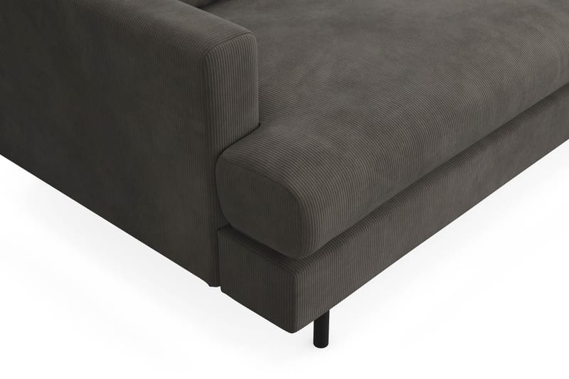Menard Compact 3-seters Høyrevendt L-formet Divansofa i Manchester - Mørk grå - Møbler - Sofaer - Sofaer med sjeselong - 3 seters sofa med divan
