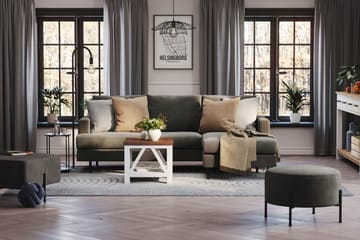 Menard Compact 3-seters Høyrevendt L-formet Divansofa i Manchester - Mørk grå - Møbler - Sofaer - Sofaer med sjeselong - 3 seters sofa med divan