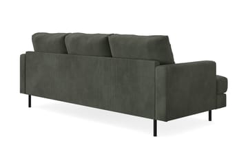Menard Compact 3-seters Høyrevendt L-formet Divansofa i Manchester - Mørk grønn - Møbler - Sofaer - Sofaer med sjeselong - 3 seters sofa med divan