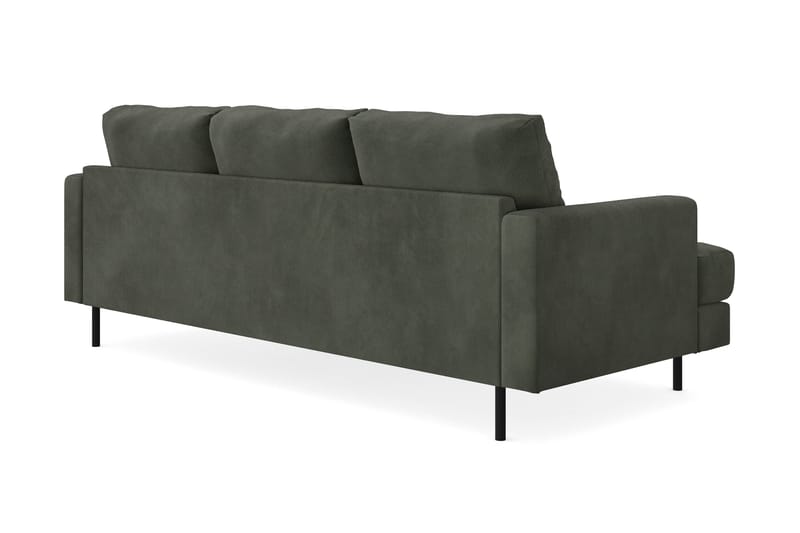 Menard Compact 3-seters Høyrevendt L-formet Divansofa i Manchester - Mørk grønn - Møbler - Sofaer - Sofaer med sjeselong - 3 seters sofa med divan