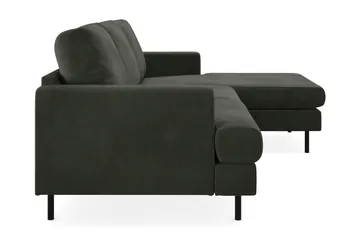 Menard Compact 3-seters Høyrevendt L-formet Divansofa i Manchester - Mørk grønn - Møbler - Sofaer - Sofaer med sjeselong - 3 seters sofa med divan