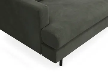 Menard Compact 3-seters Høyrevendt L-formet Divansofa i Manchester - Mørk grønn - Møbler - Sofaer - Sofaer med sjeselong - 3 seters sofa med divan