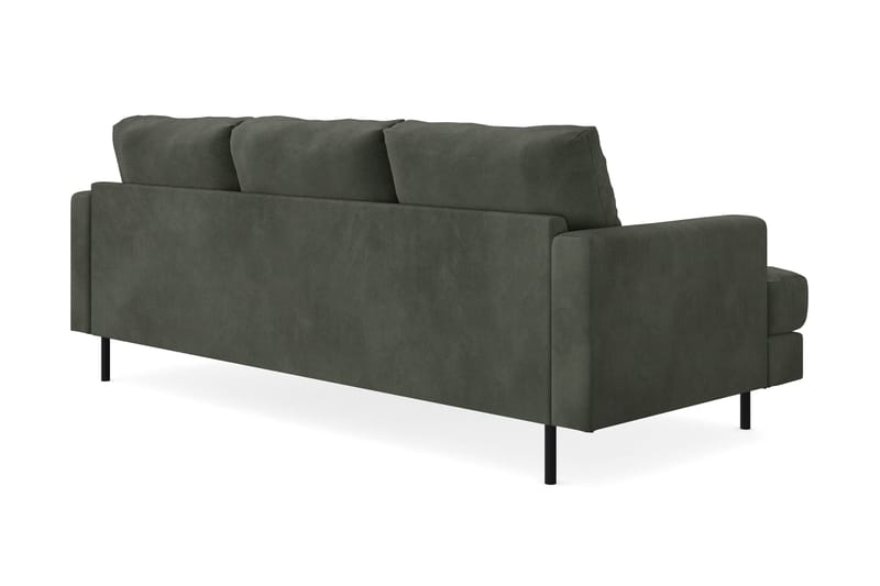 Menard Compact 3-seters Høyrevendt L-formet Divansofa i Manchester - Mørk grønn - Møbler - Sofaer - Sofaer med sjeselong - 3 seters sofa med divan