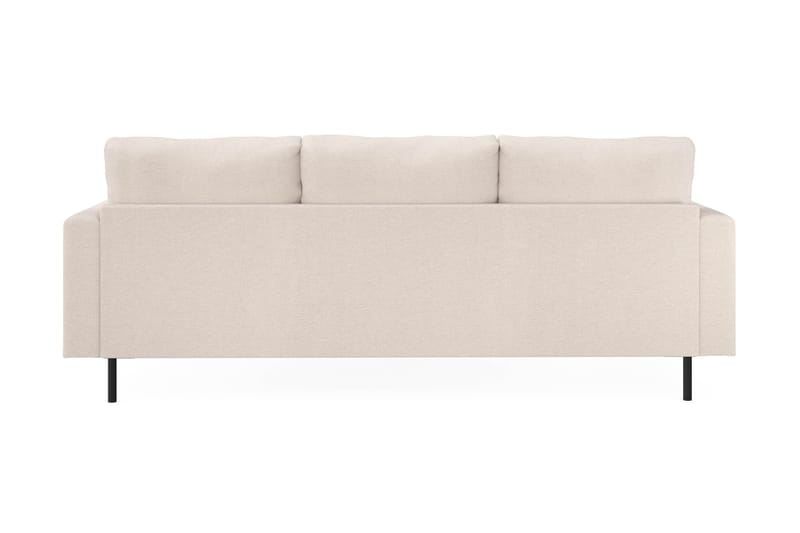 Menard Compact 3-seters Høyrevendt L-formet Divansofa i Stoff - Beige - Møbler - Sofaer - Sofaer med sjeselong - 3 seters sofa med divan